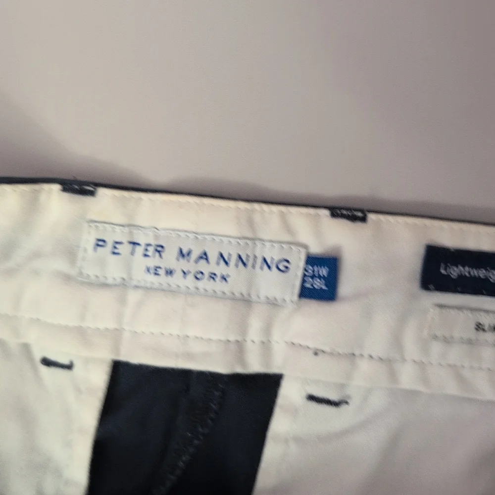 Peter Manning Slim Fit Men's Navy Pants 31x28 - Picture 2 of 8
